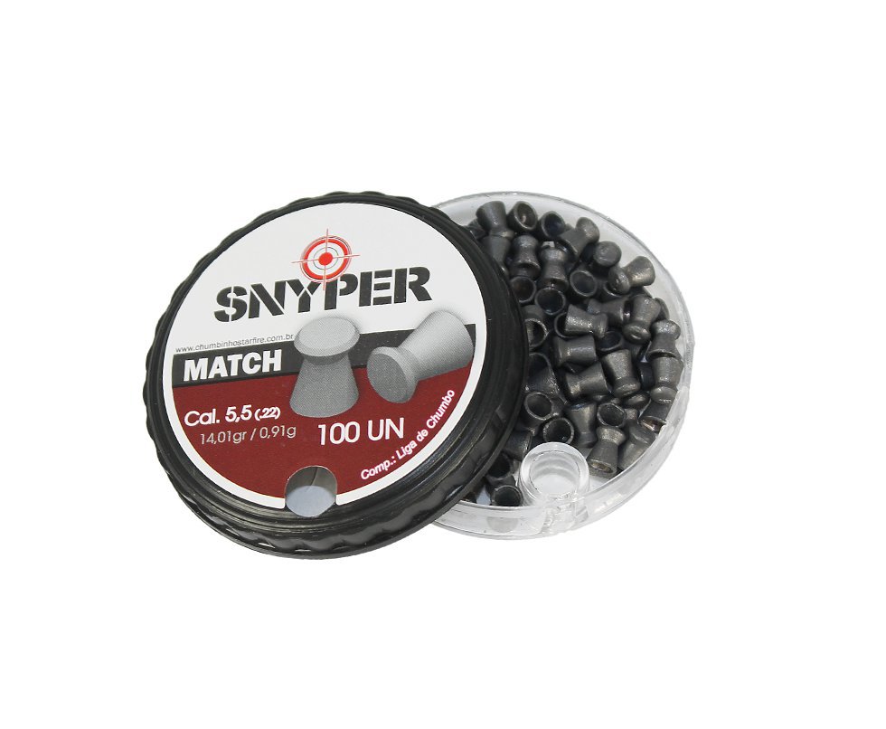 Chumbinho Snyper Match 5,5mm Precisão