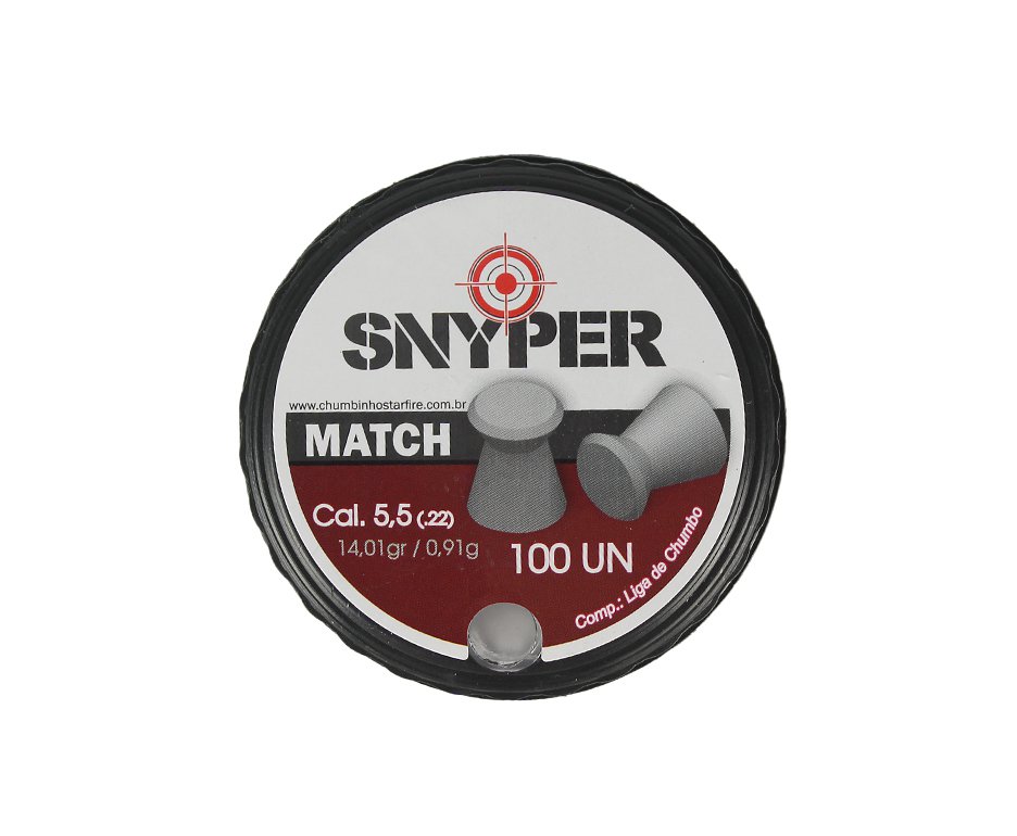 Chumbinho Snyper Match 5,5mm Precisão