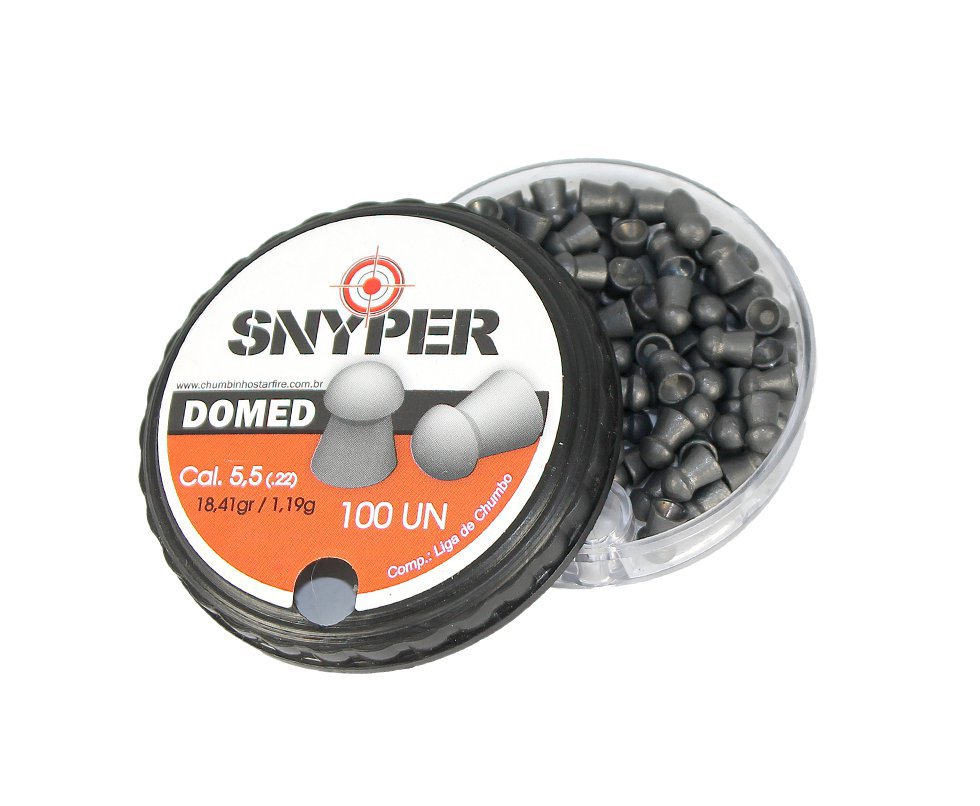 Chumbinho Snyper Domed 5,5mm Com 100und  Alta Performance