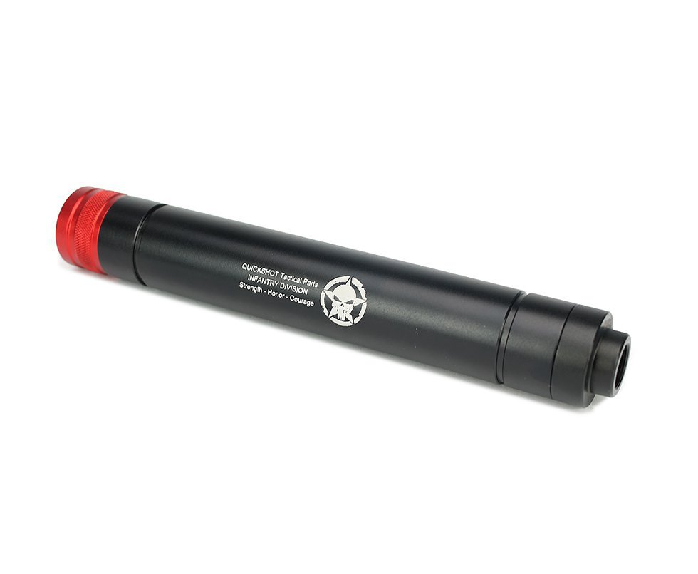 Supressor Fake Rifle De Airsoft Rosca M14 Esquerda - Quickshot