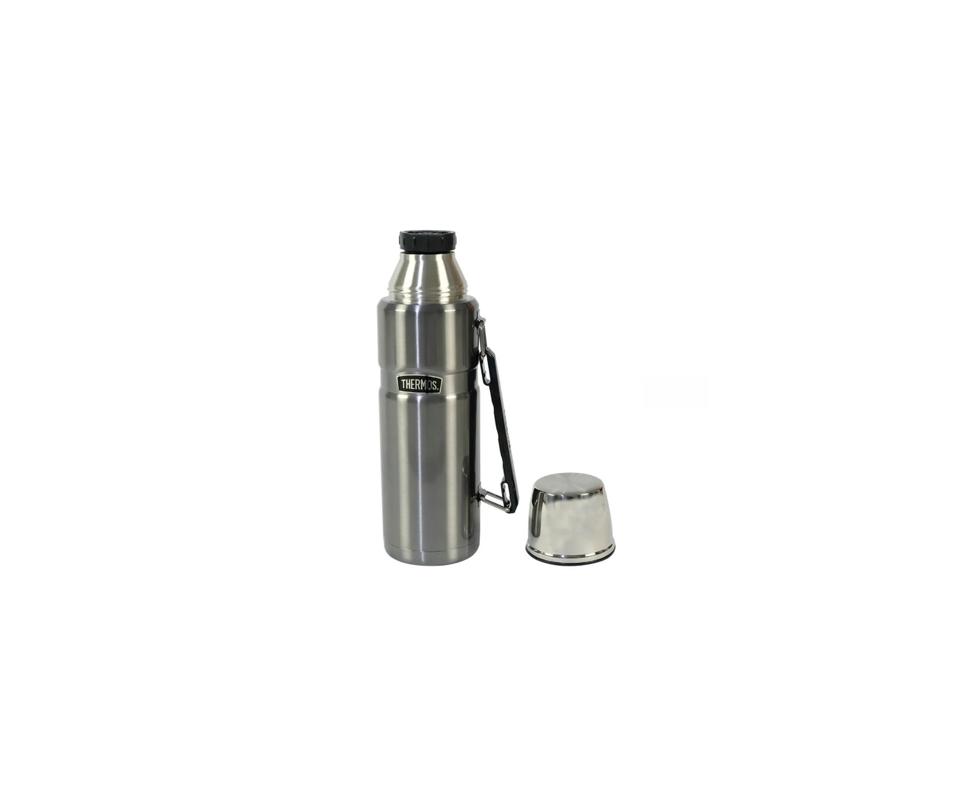 Garrafa Térmica Thermos Pampas Grafite Com Alça 1,2l
