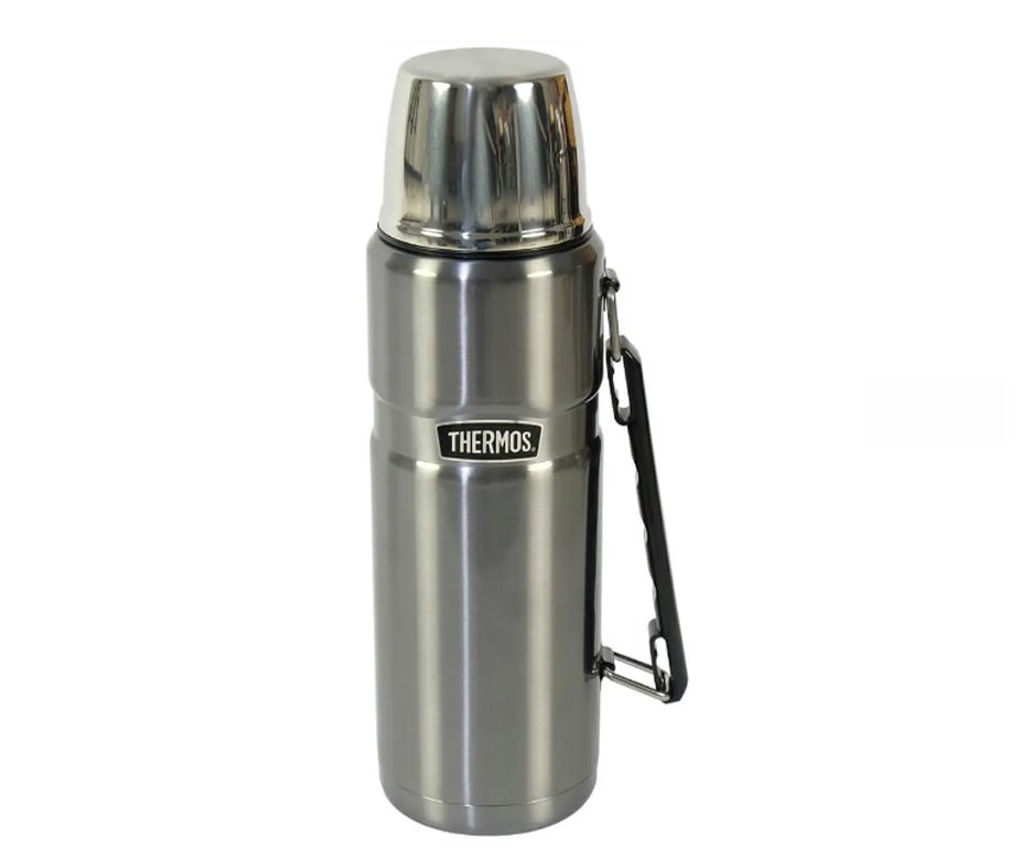 Garrafa Térmica Thermos Pampas Grafite Com Alça 1,2l