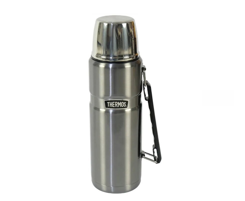 Garrafa Térmica Thermos Pampas Grafite Com Alça 1,2l