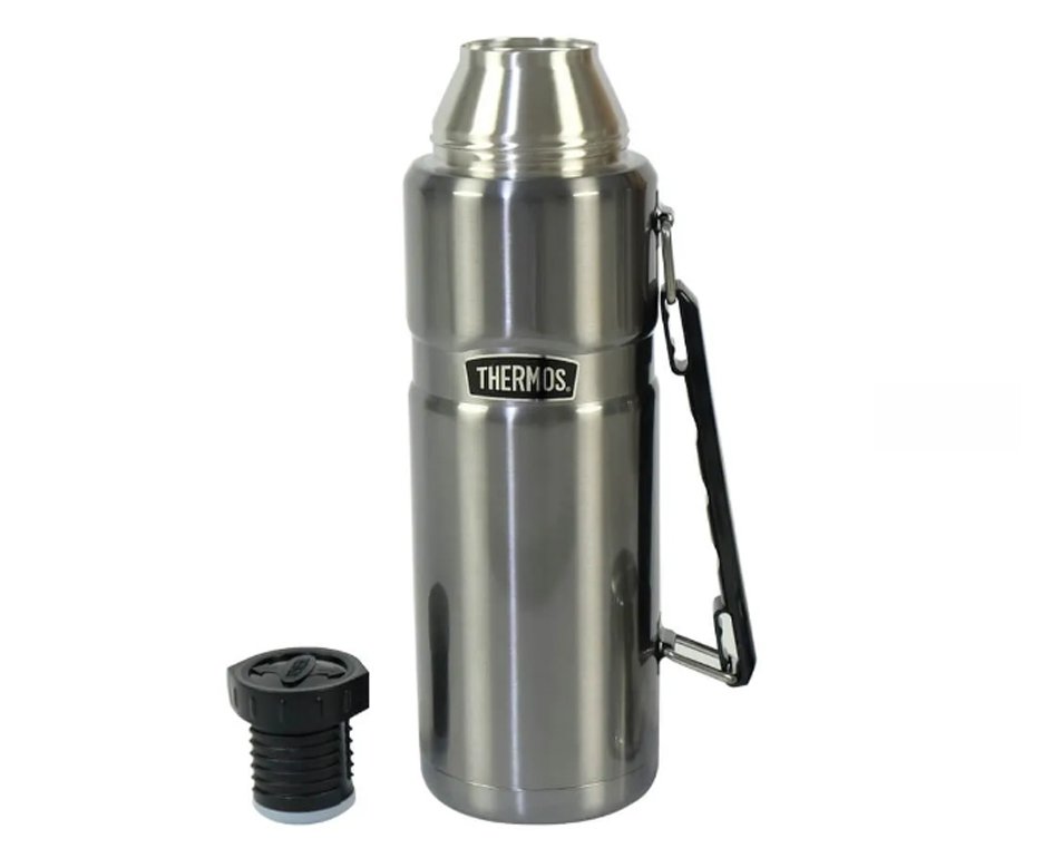 Garrafa Térmica Thermos Pampas Grafite Com Alça 1,2l