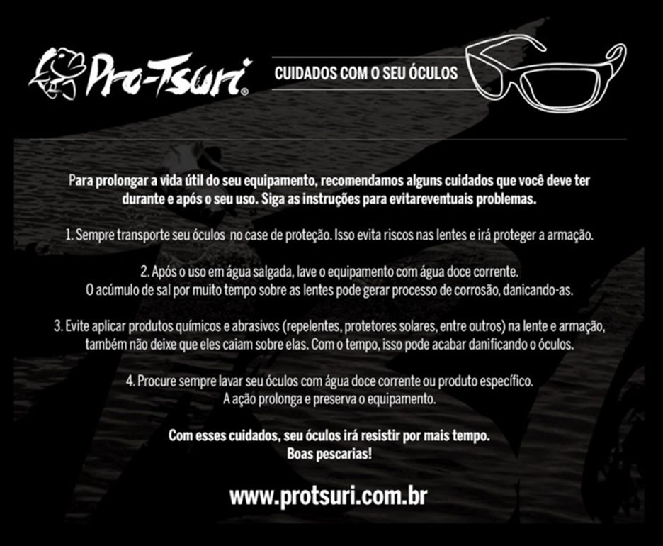 óculos Polarizado Pro-tsuri Black Drum Lente Fumê 10p0044