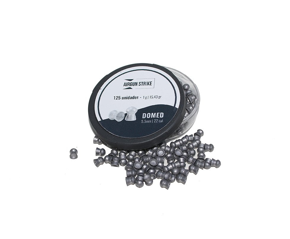 Chumbinho Airgun Strike Domed 5,5mm - 125un - Quickshot