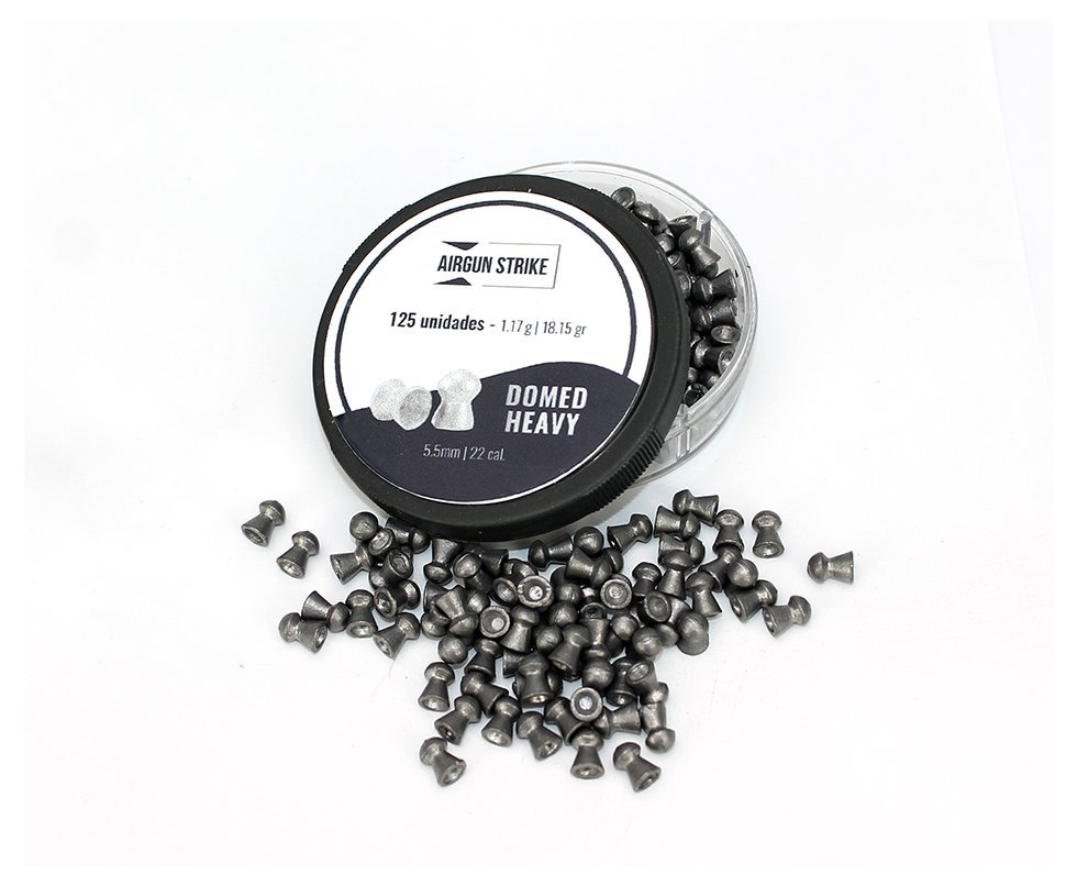Chumbinho Airgun Strike Domed Heavy 5,5mm - 125un Quickshot
