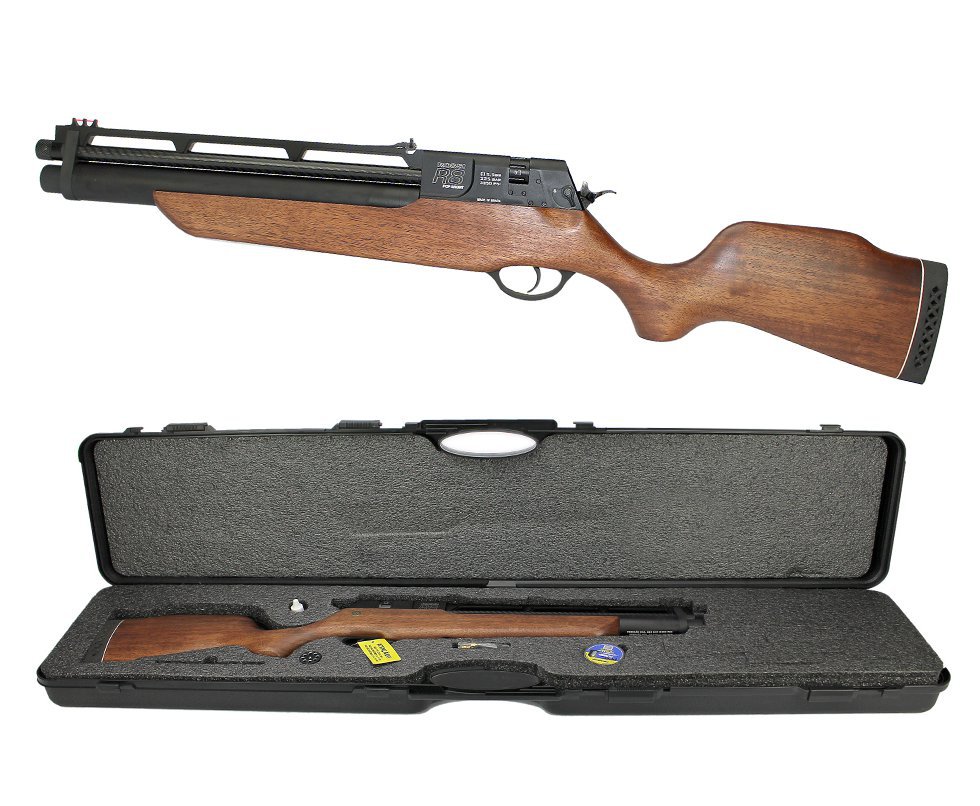 Carabina De Pressão Pcp Rossi R8 Short Ação Dupla Madeira 8 Tiros 315 M/s 5,5mm