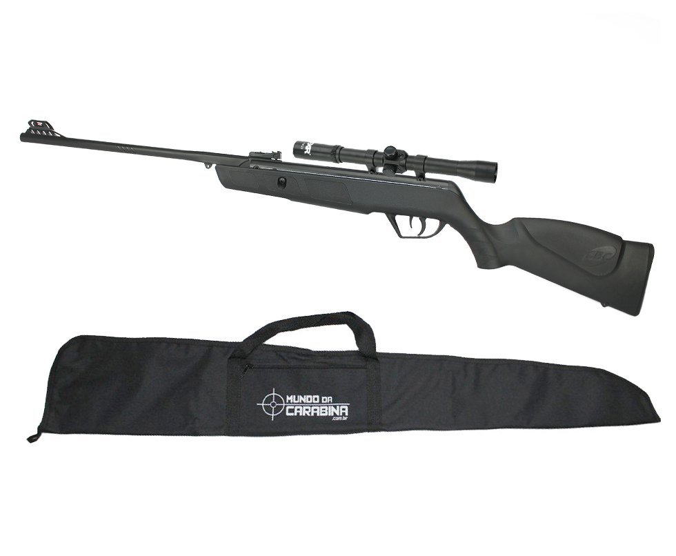 Carabina De Pressão Cbc Ag10 4,5mm Oxidada + Luneta 4x20 + Capa