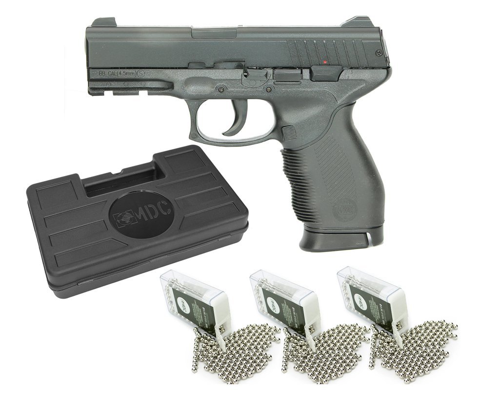Pistola De Pressão 24/7 Spring Slide Metal 4,5mm - Kwc + Esferas Bbs + Case