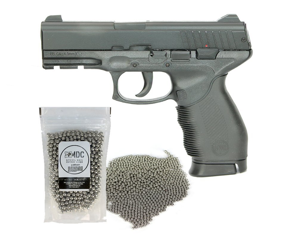 Pistola De Pressão 24/7 Spring Slide Metal 4,5 Kwc + 1000 Munição Bbs Aço