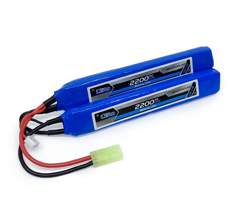 Bateria Para Airsoft Lipo 7.4v 2s 2200mah 20c/40c Airsoft - Leão