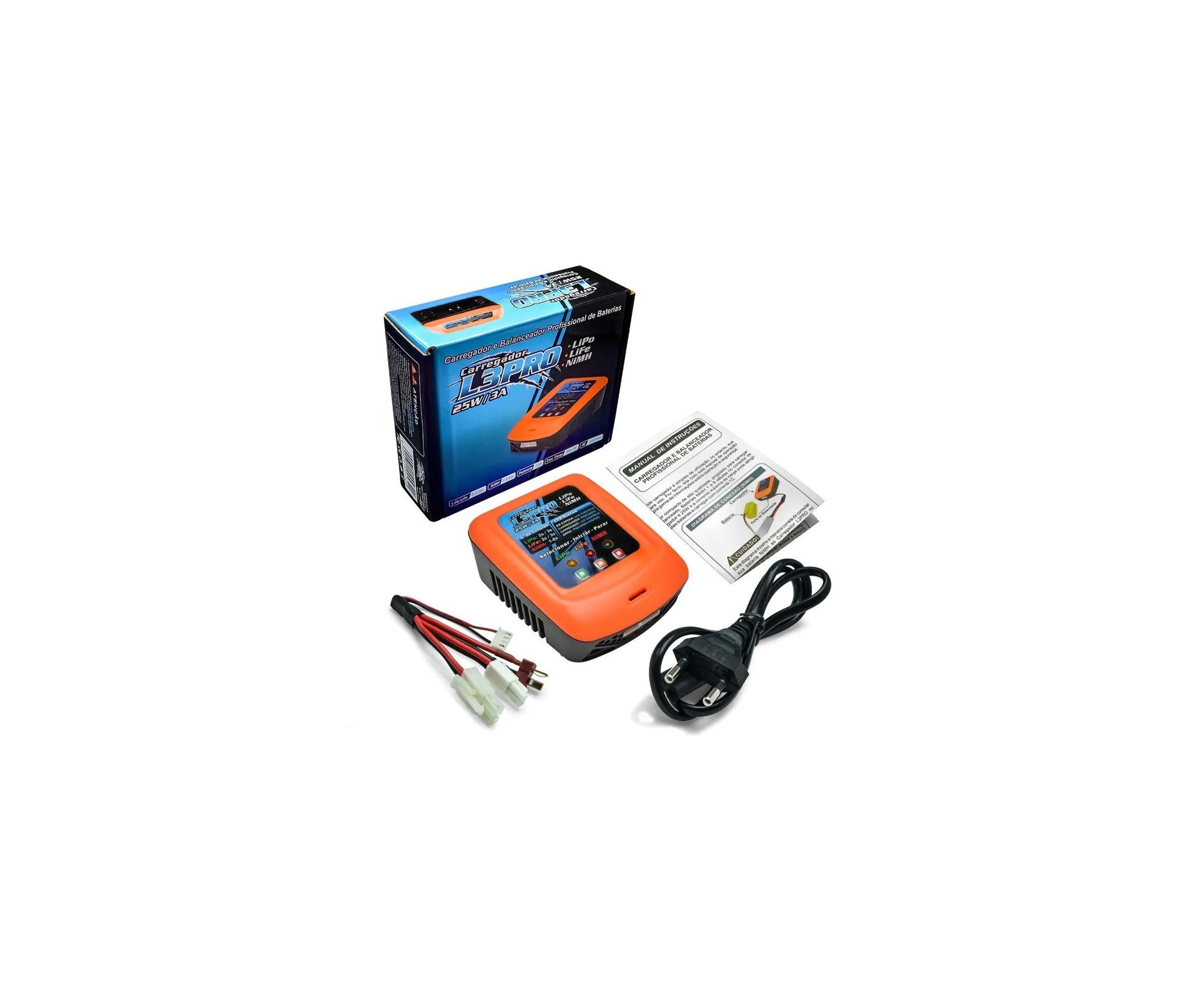 Carregador De Bateria Leao L3pro 3a 25w Lipo Nimh Life  - Leão