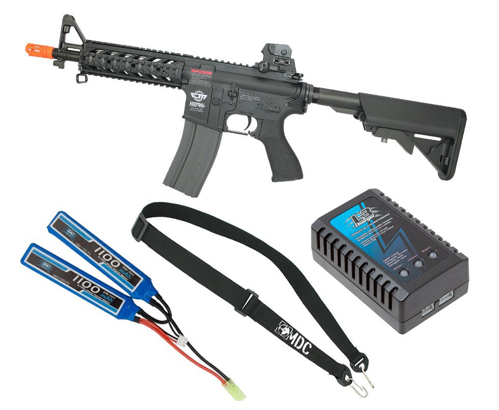 Rifle De Airsoft M4 Cm16 Raider Curto - Calibre 6,0mm Aeg G&g + Bateria Lipo + Carregador Bivolt