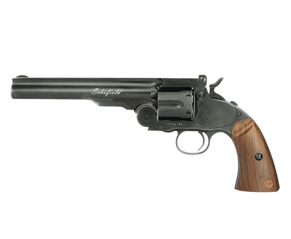 Revólver De Pressão CO2 Colt .45 Schofield 6" Full Metal 6 Tiros Chumbinho 4,5mm Asg