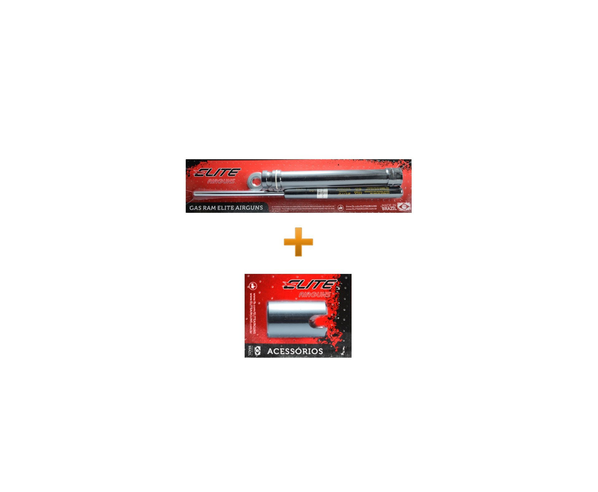 Kit B19 Com Pistão Pneumático 40 Kg + Bucha Pu Usinada + Centralizador Dianteiro E Traseiro - Elite Airguns