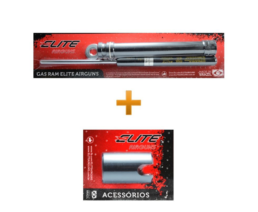 Kit B19 Com Pistão Pneumático 40 Kg + Bucha Pu Usinada + Centralizador Dianteiro E Traseiro - Elite Airguns