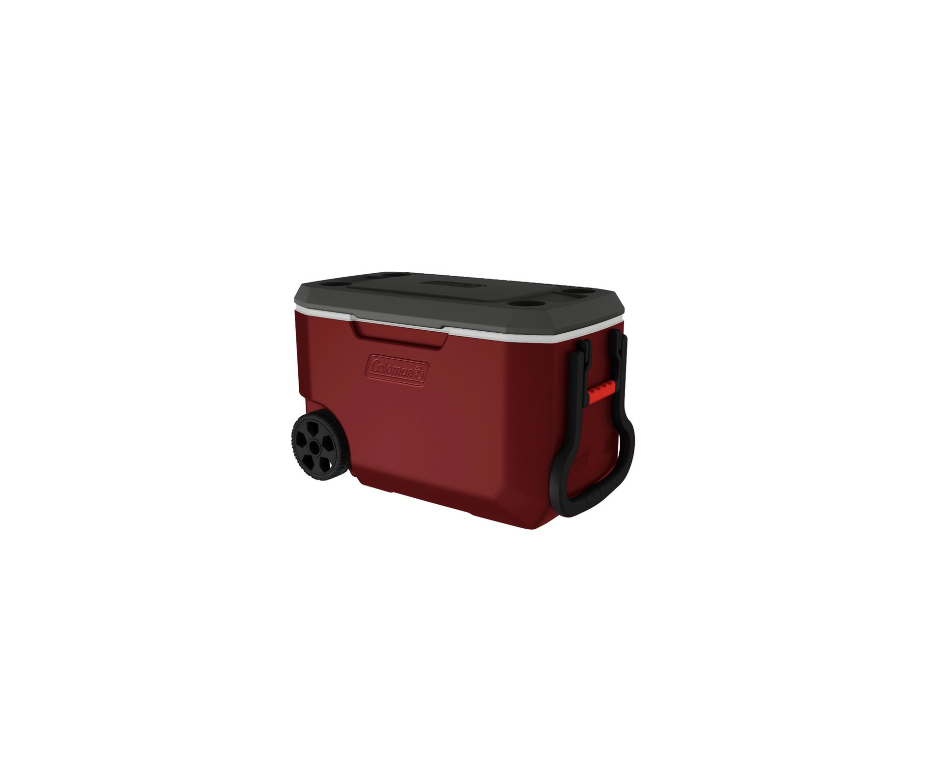 Caixa Térmica Coleman 62qt/58l Xtreme 5 Wheeled Cooler Bordô Com Rodas