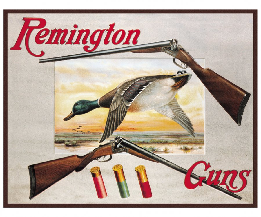 Placa Metálica Decorativa Remington Guns - Rossi