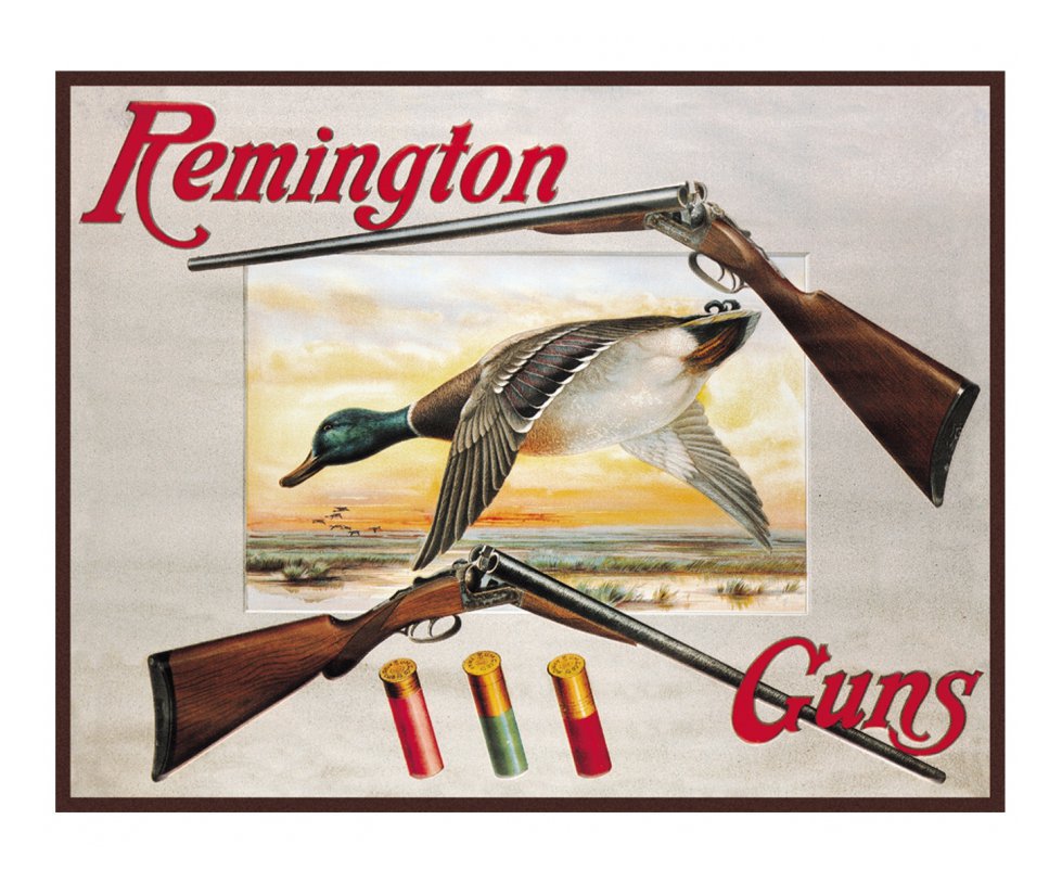 Placa Metálica Decorativa Remington Guns - Rossi
