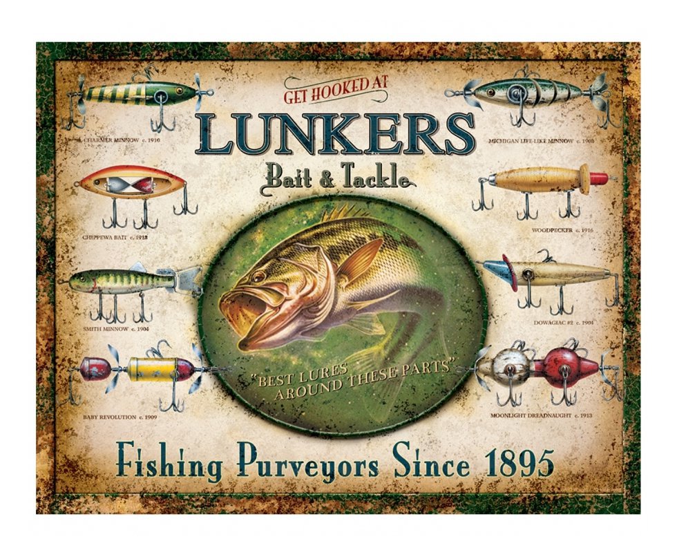 Placa Metálica Decorativa Lunkers - Rossi