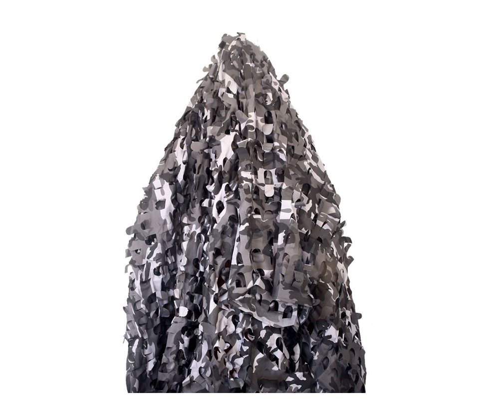 Rede De Camuflagem Em Nylon Camuflado Preto Com Cinza