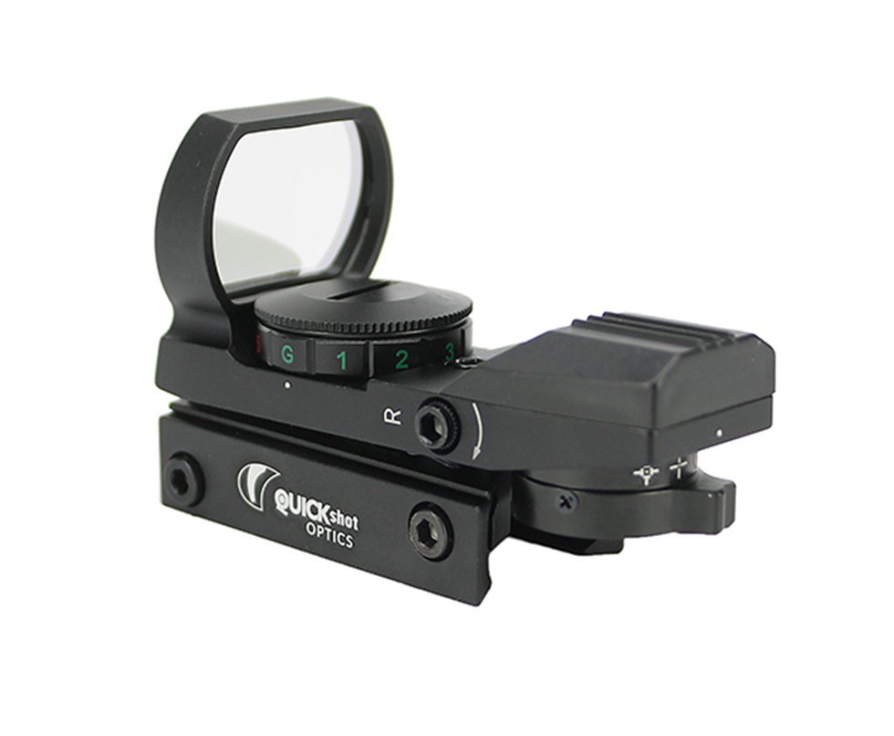 Red Dot 22x32 Retículo Iluminado Verde/vermelho Trilho 22mm - Quick Shot