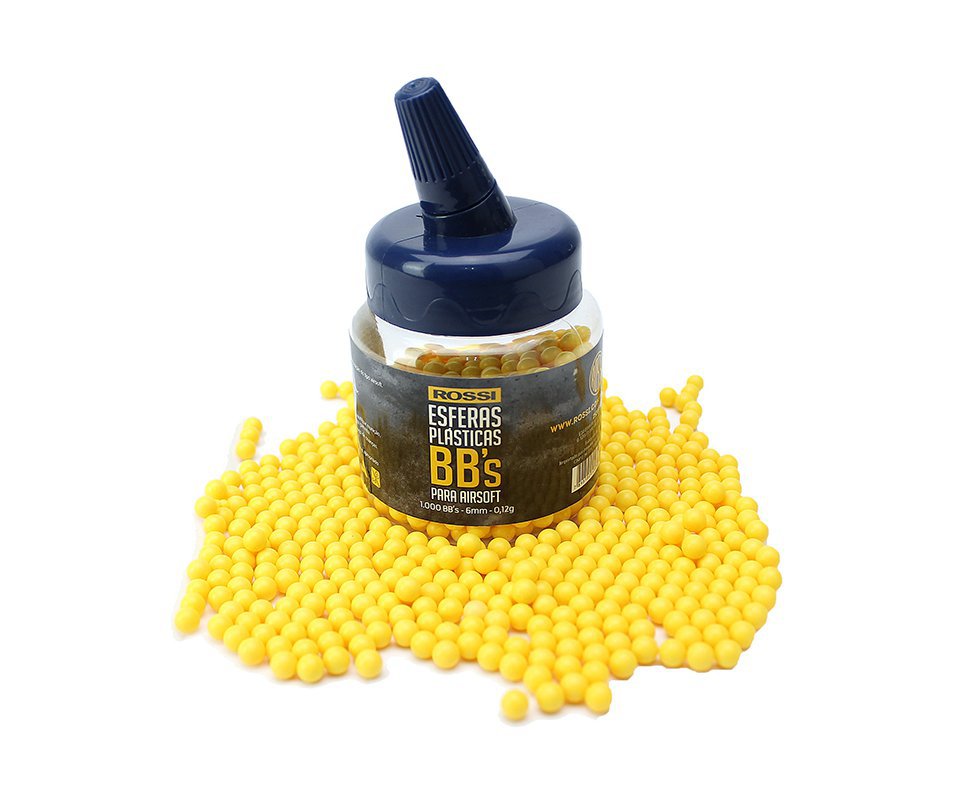 Esfera Plástica Munição Bbs 0,12g 6,0mm 1.000und Rossi