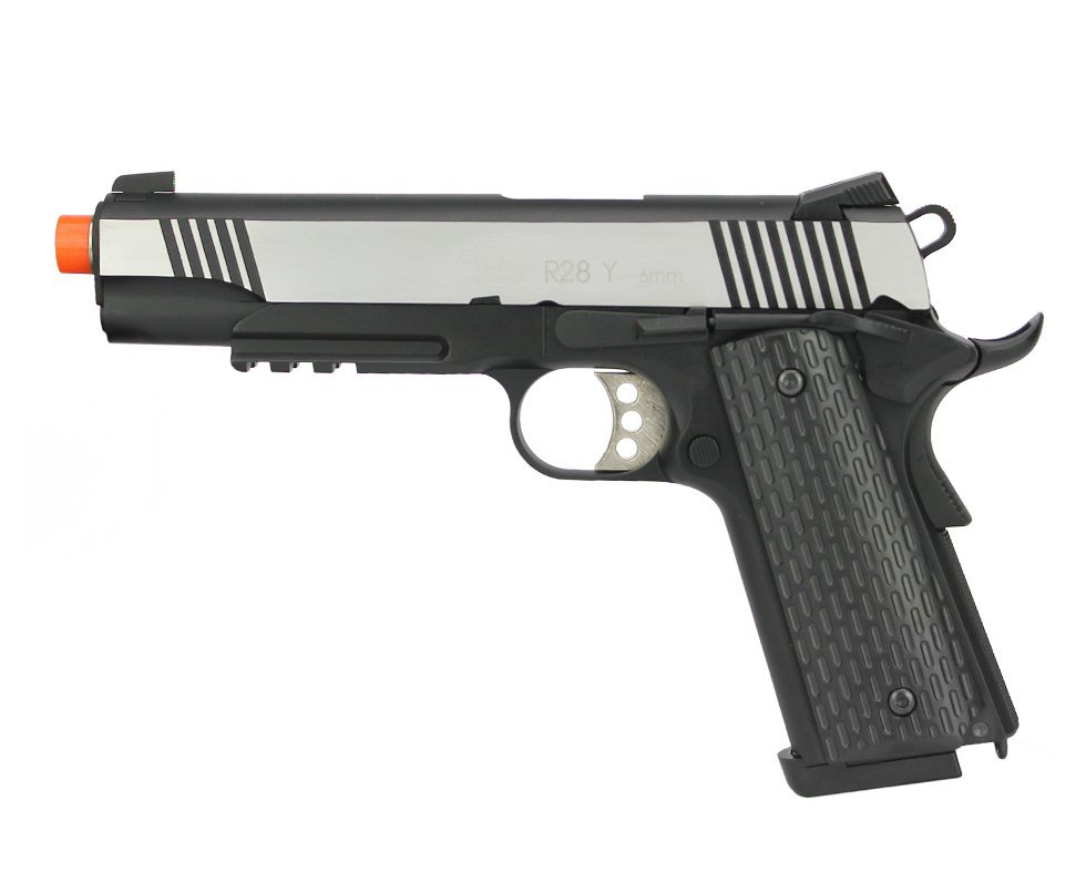 Pistola De Airsoft Gbb Green Gás R28 M1911 Warrior Dual Tone Full Metal Blowback 6mm Army Armament
