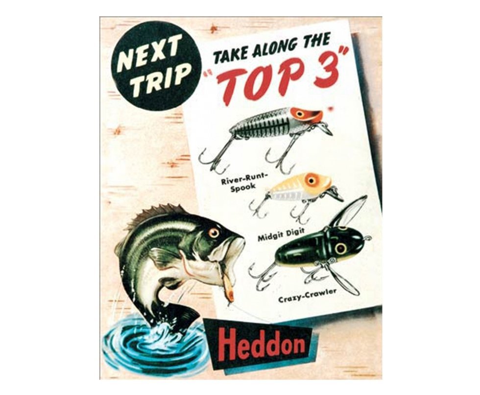 Placa Metálica Decorativa Heddon Top3 - Rossi