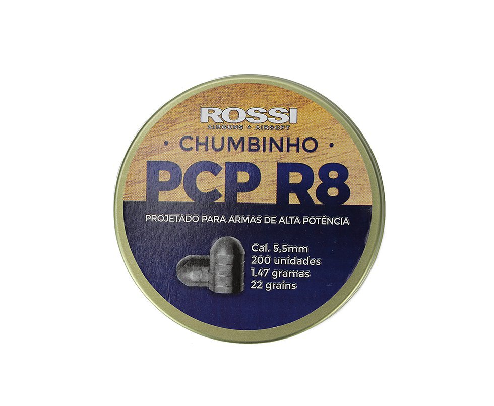 Chumbinho Rossi Pcp R8 5,5mm Para Destruição E Parada - 200un