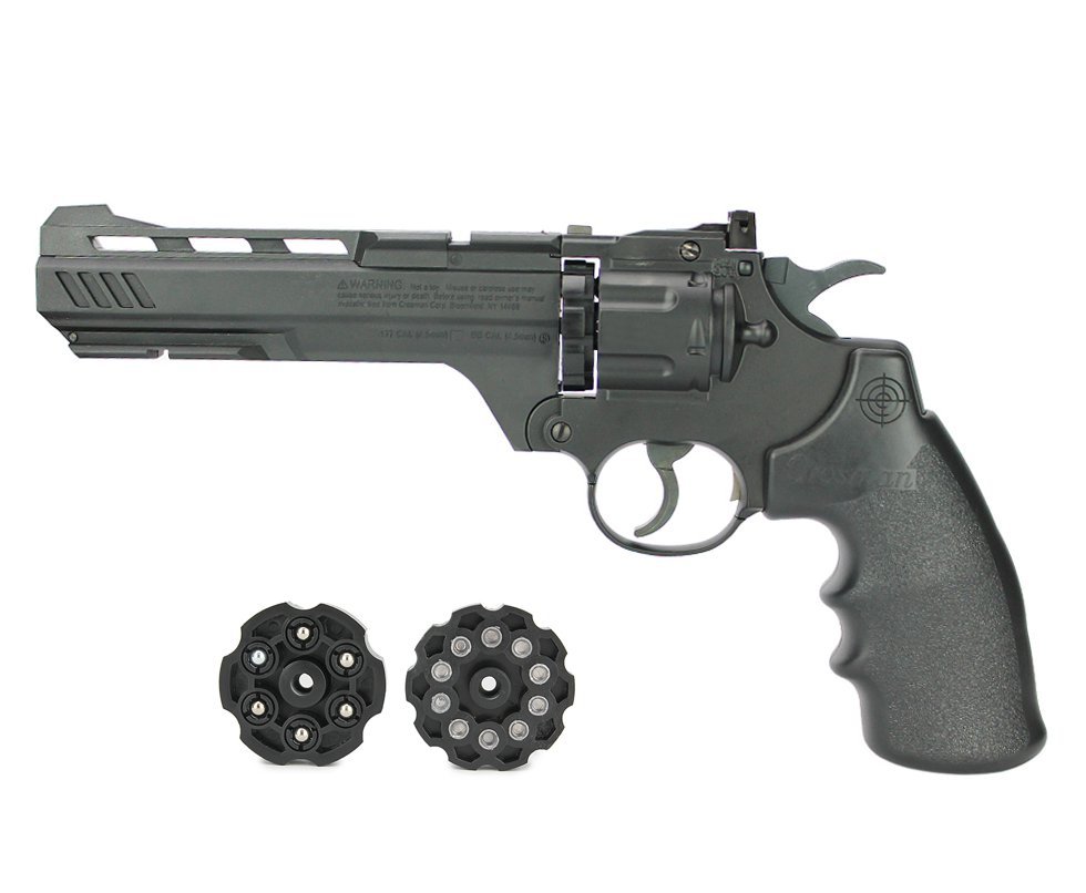 Revólver Pressão Co2 Cr 357 Crosman Dual Ammo Esferas Ou Chumbinhos 4.5mm
