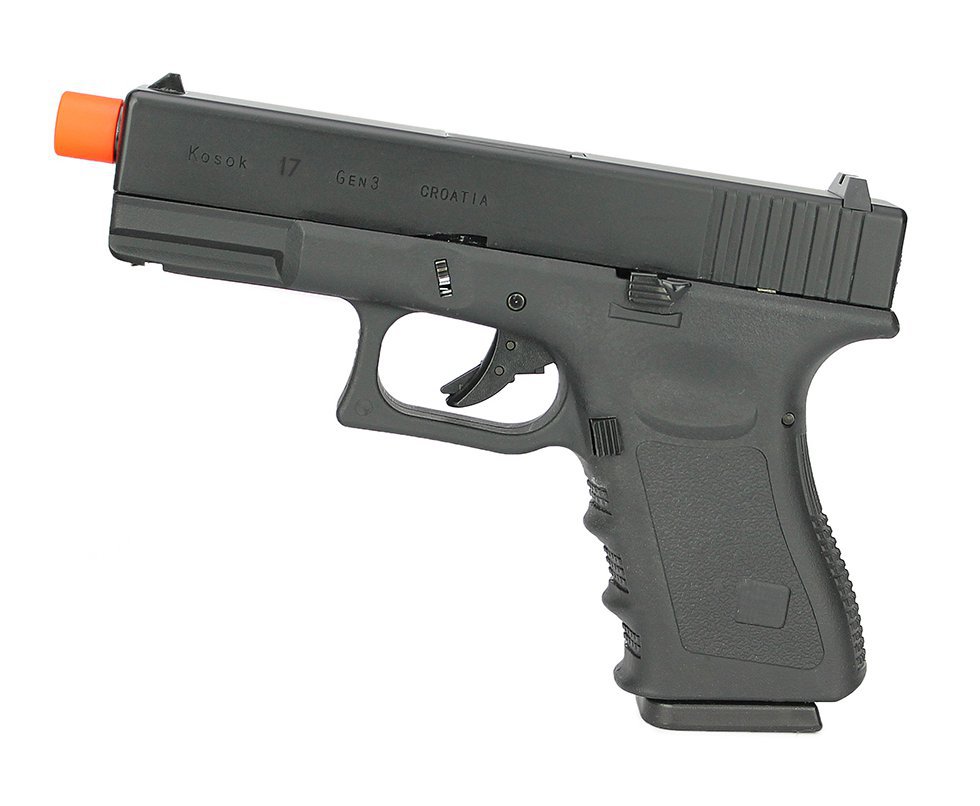Pistola De Airsoft Gbb Kosok G17ec 1101 Com Slide De Metal E Blowback 6,0mm