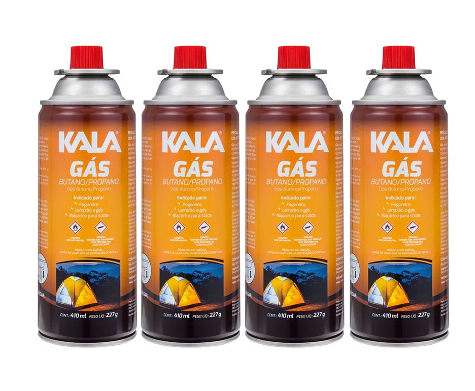 Refil Gas Para Fogareiro Campgas Com 4 Und - Kala