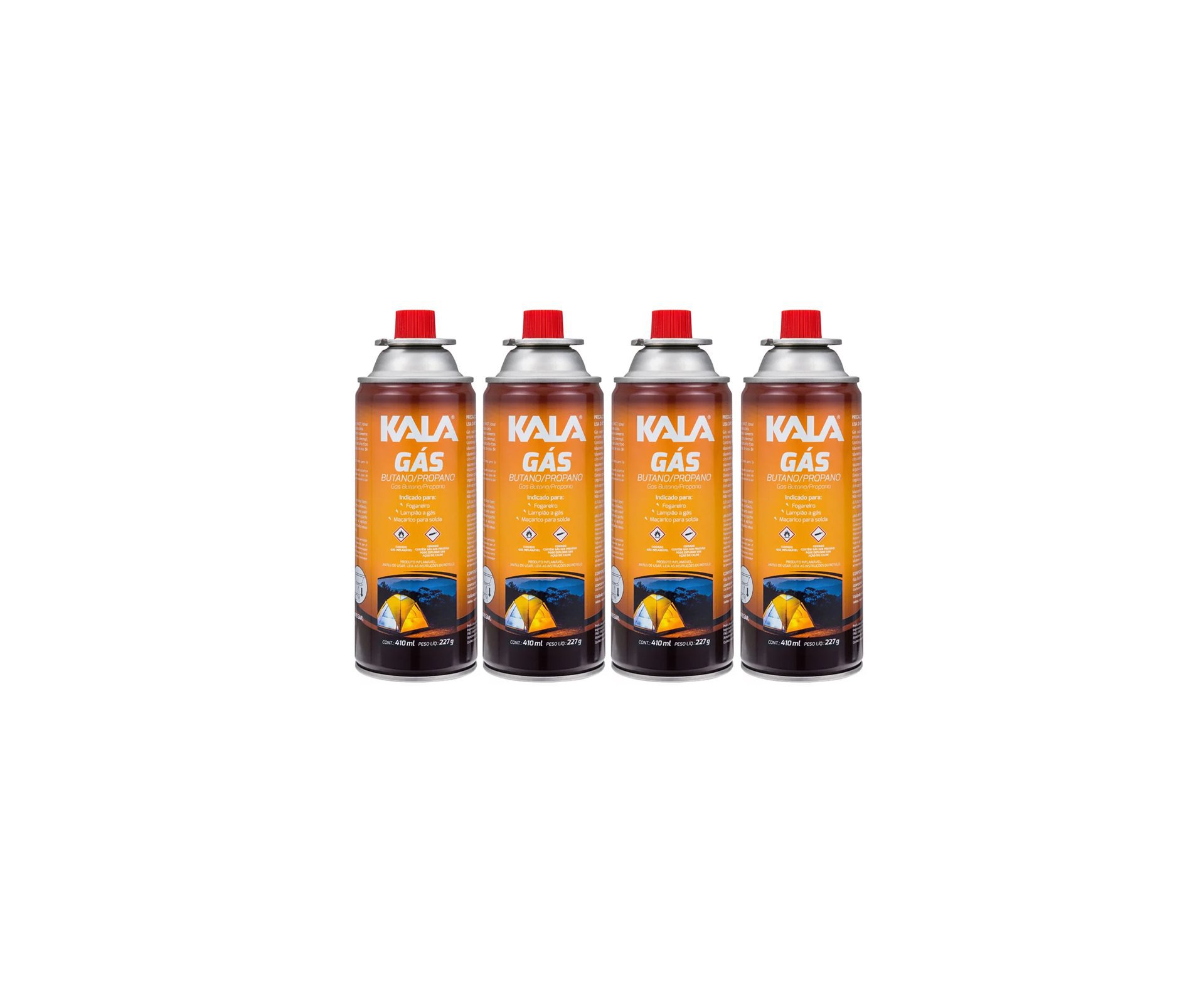 Refil Gas Para Fogareiro Campgas Com 4 Und - Kala