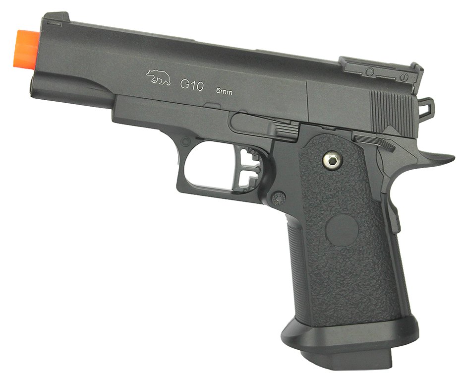Pistola De Airsoft Galaxy G10 Black 1911 Baby Spring Full Metal 6mm + Case + Munição Bbs