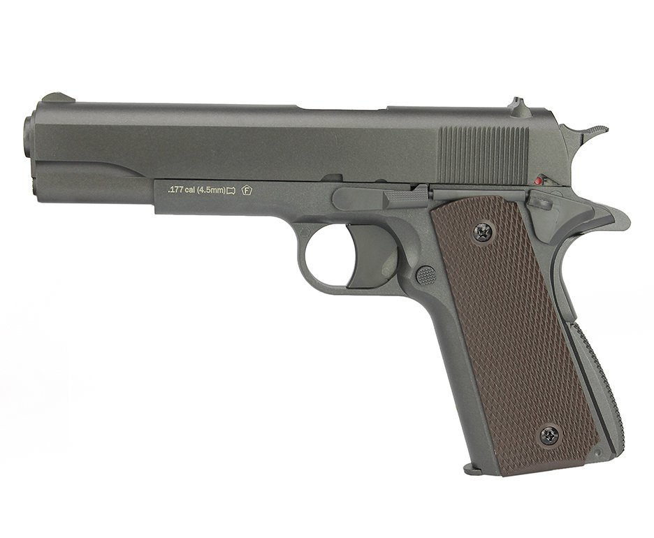 Pistola De Pressão Co2 M1911 Chumbinho 4,5mm 12 Tiros Kwc Rossi + Chumbinho + Co2