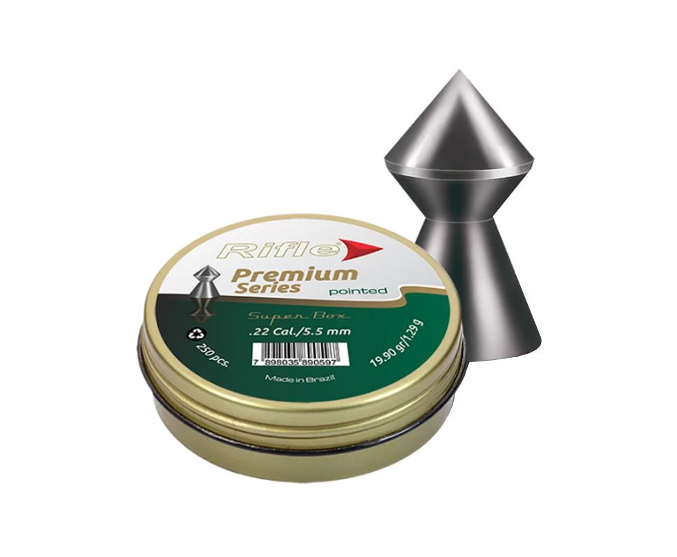 Chumbinho Rifle Pointed Super Box 5,5mm - 250 Un