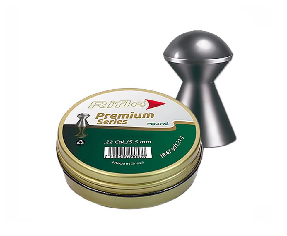 Chumbinho Rifle Premium Series Round 5,5mm - 125 Un