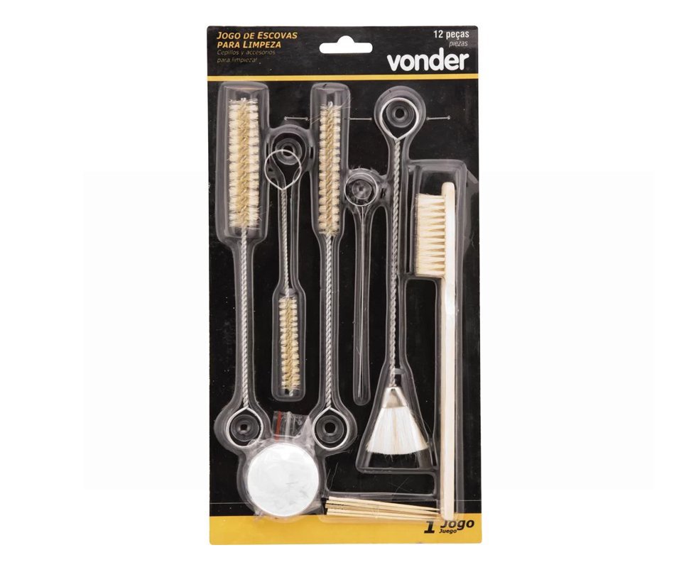 Jogo Escova De Limpeza Para Pistolas Com 12 Peças - Vonder
