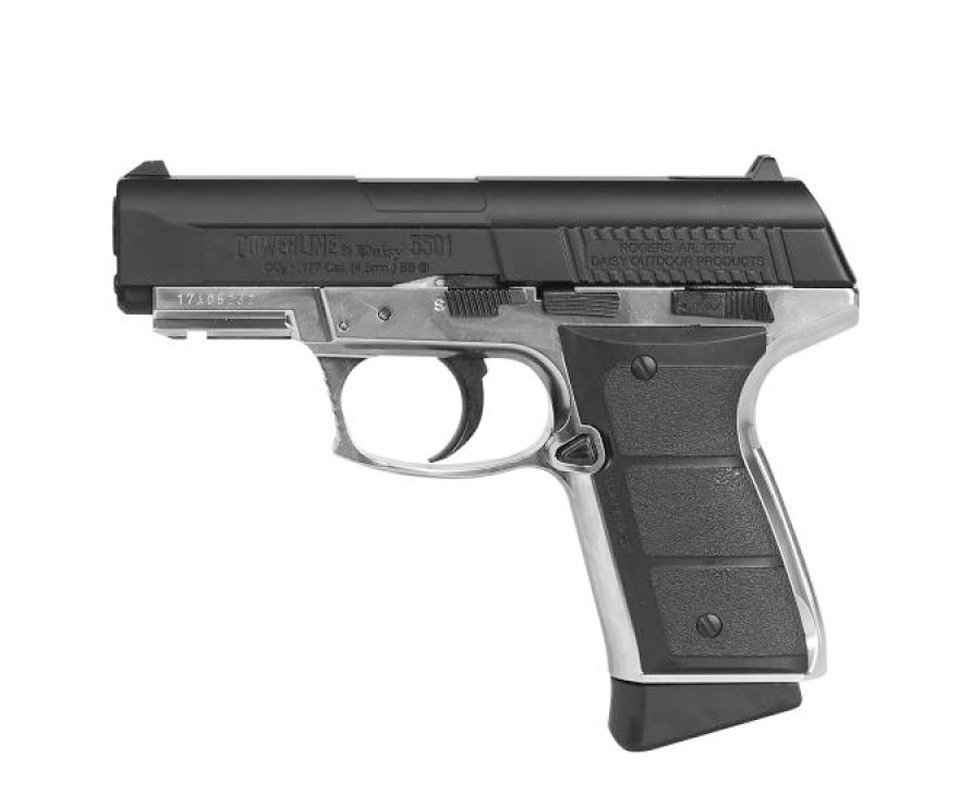Pistola De Pressão Co2 Full Metal Daisy 5501 Powerline Com Blowback 4.5mm 15 Tiros