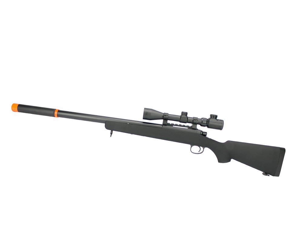 Rifle De Airsoft Sniper Bar-10 Vsr10 Cal 6mm Com Luneta 3-9x40 Jing Gong