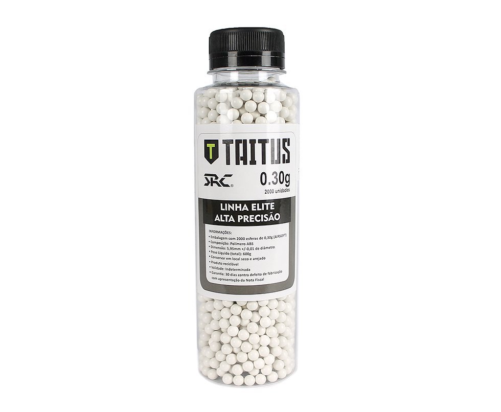 Esfera Munição Bbs Src 0,30g Cal 6mm Garrafa Com 2000unds