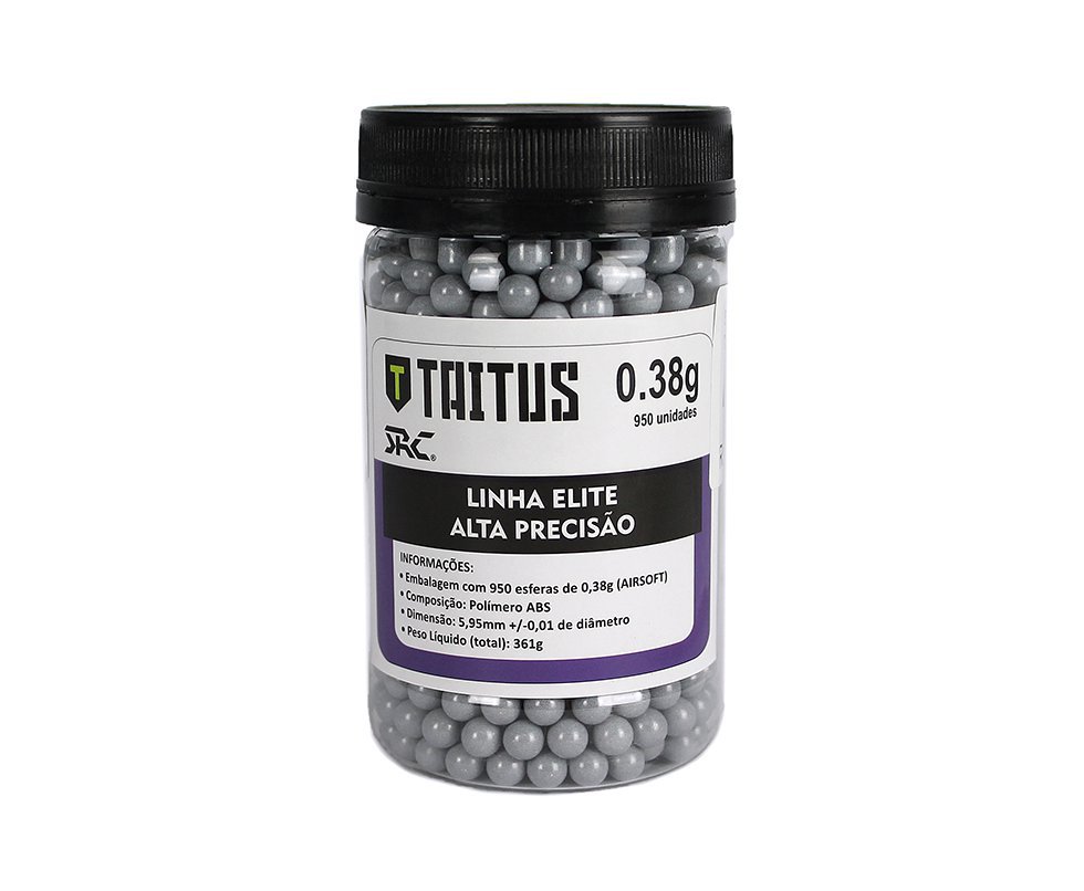 Esfera Munição Bbs Sniper 0,38g Linha Elite Src Com 950 Unds