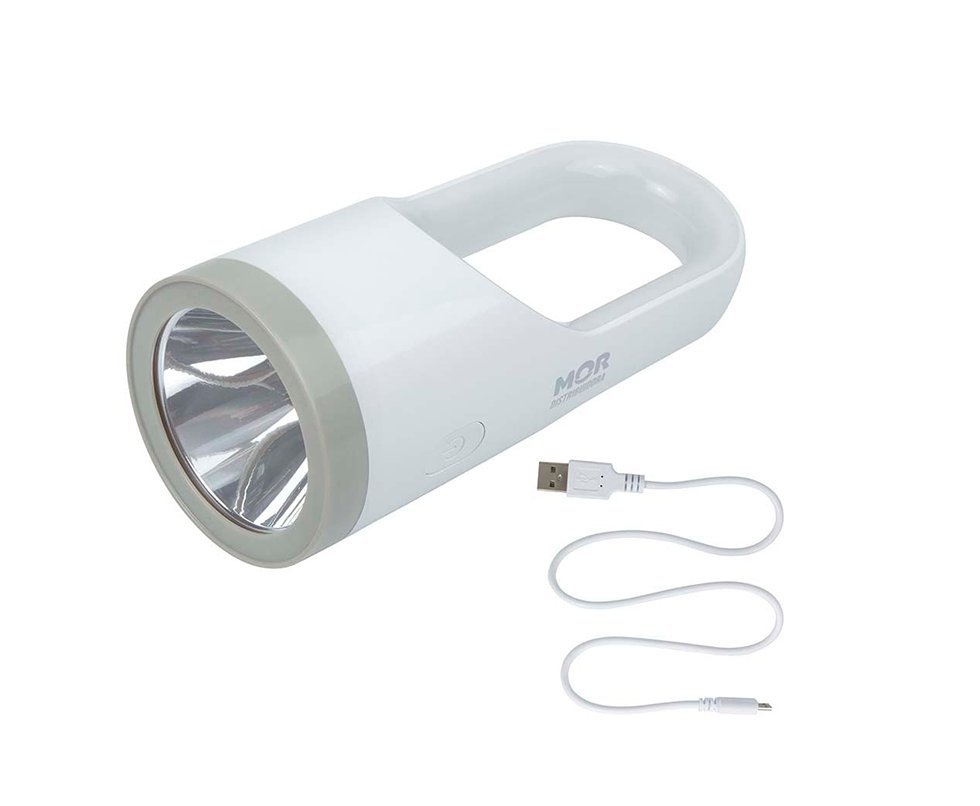 Lanterna Power Led 160 Lumens Recarregável Branca - Mor