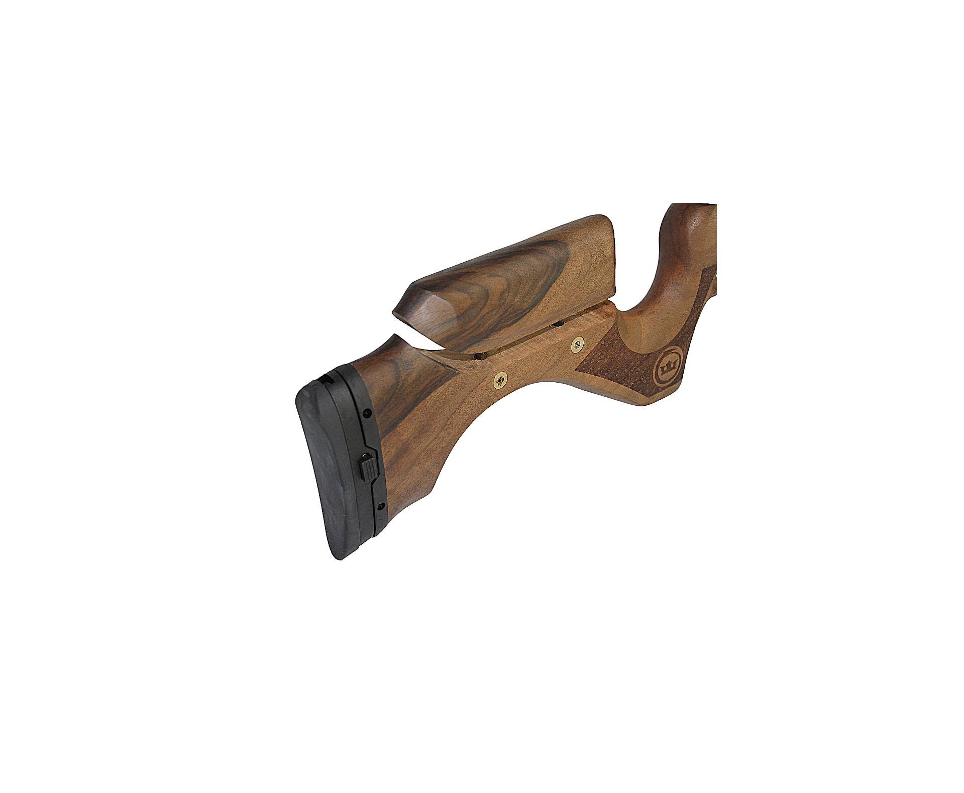 Carabina De Pressão Kral Arms Pcp Puncher Bighorn Madeira 07 Tiros 9mm