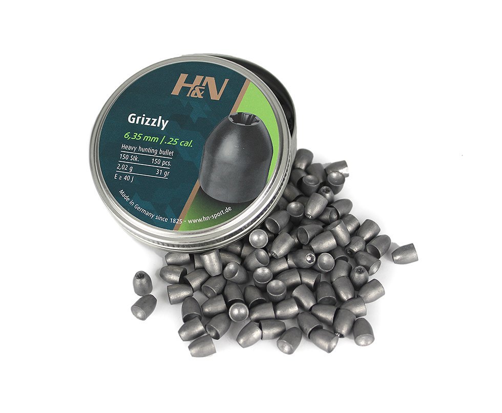 Chumbinho Profissional H&n Grizzly Big Bore 6.35mm 150unds