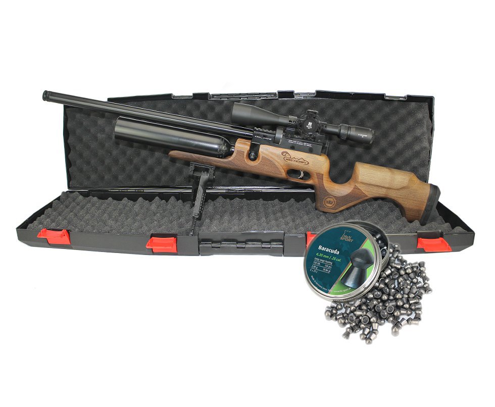 Carabina De Pressão Pcp Puncher Bighorn 10 Tiros 6.35mm Kral Arms + Luneta Evo 6-24x44 Sf