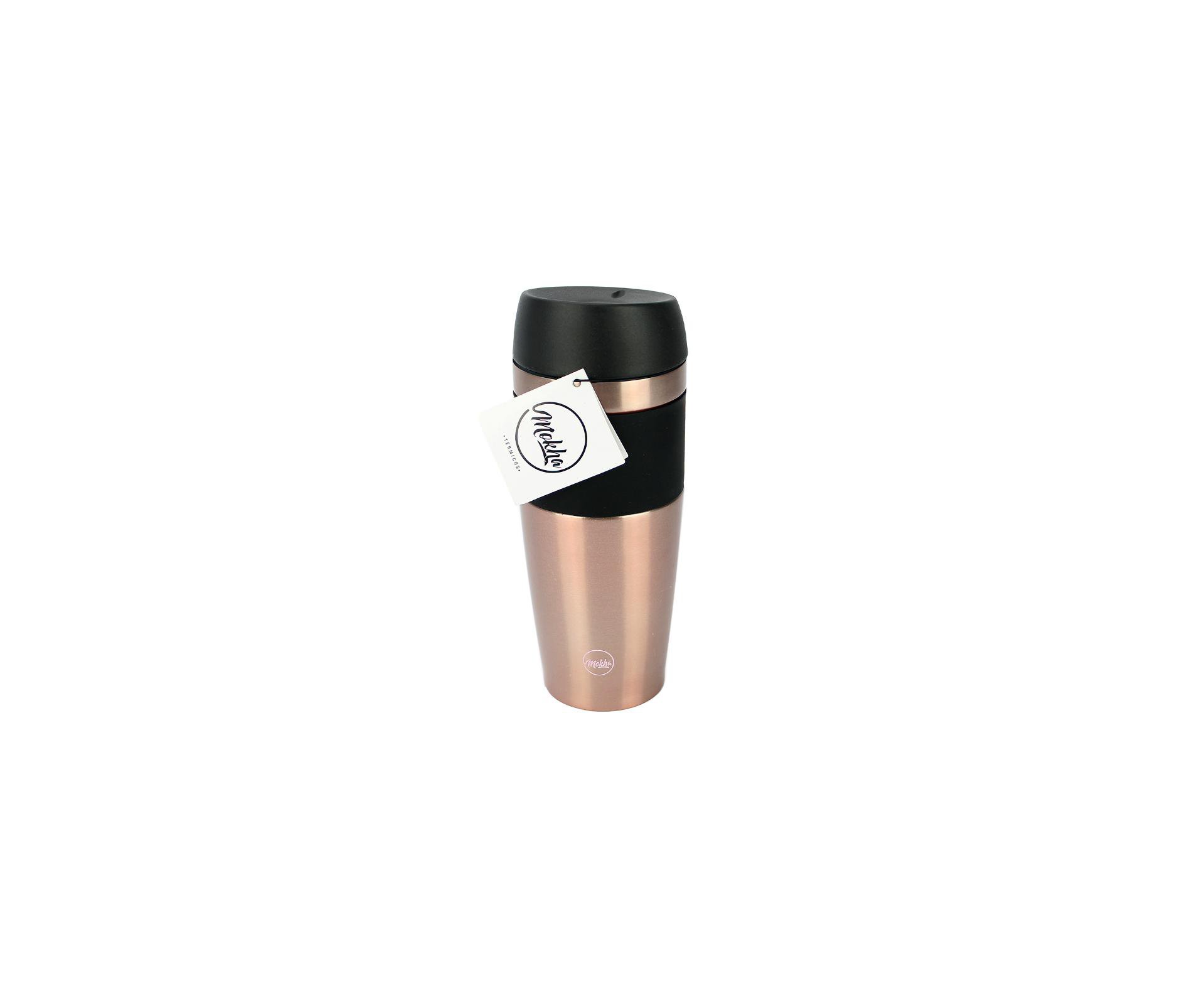 Copo Térmico Rub Inox 450ml Com Tampa Rose Gold - Mokha