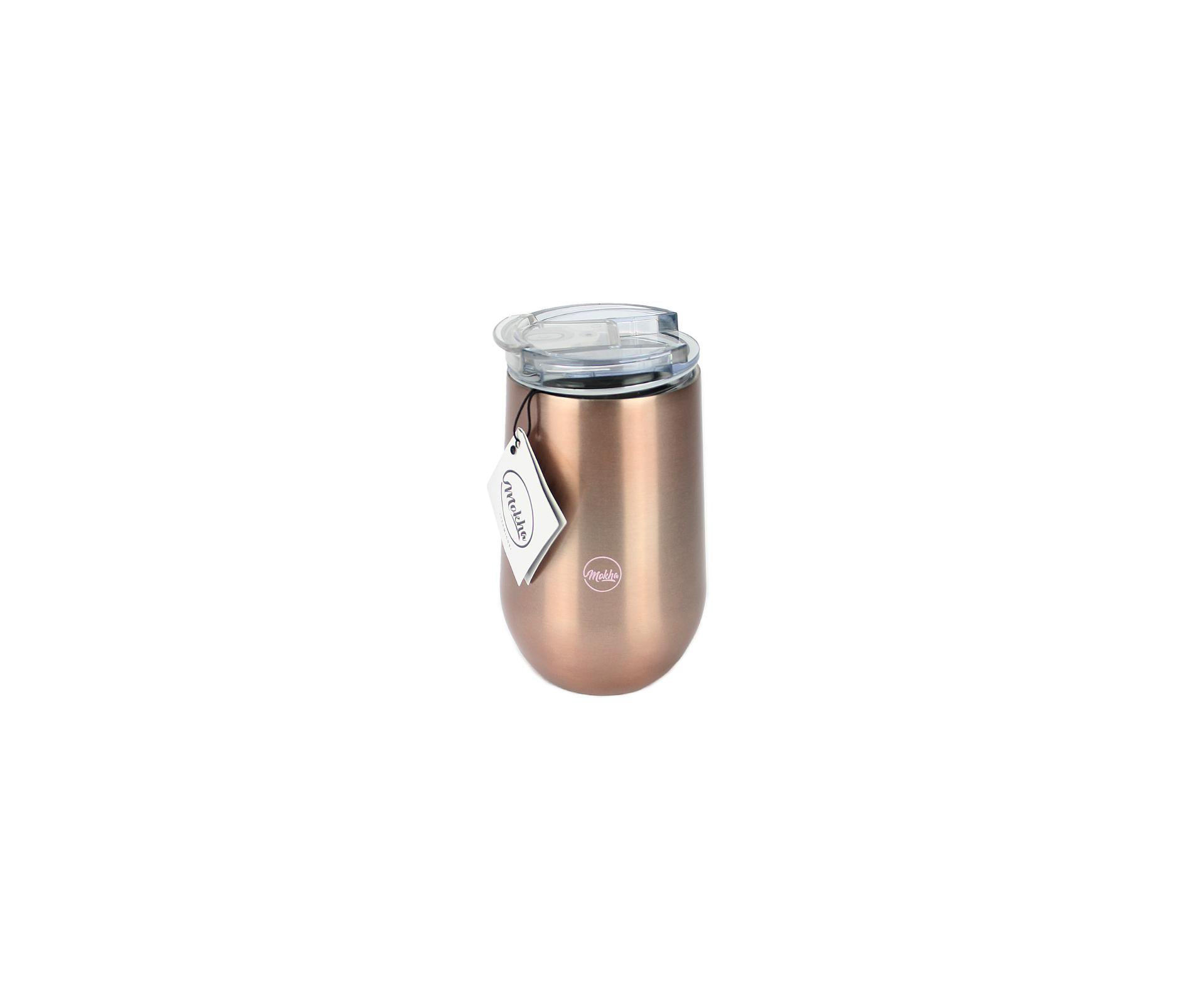 Copo Térmico Belli Inox 450ml Cerveja Chopp Drink Rose Gold - Mokha